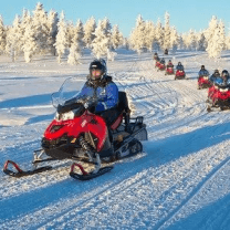 Passeio de moto de neve